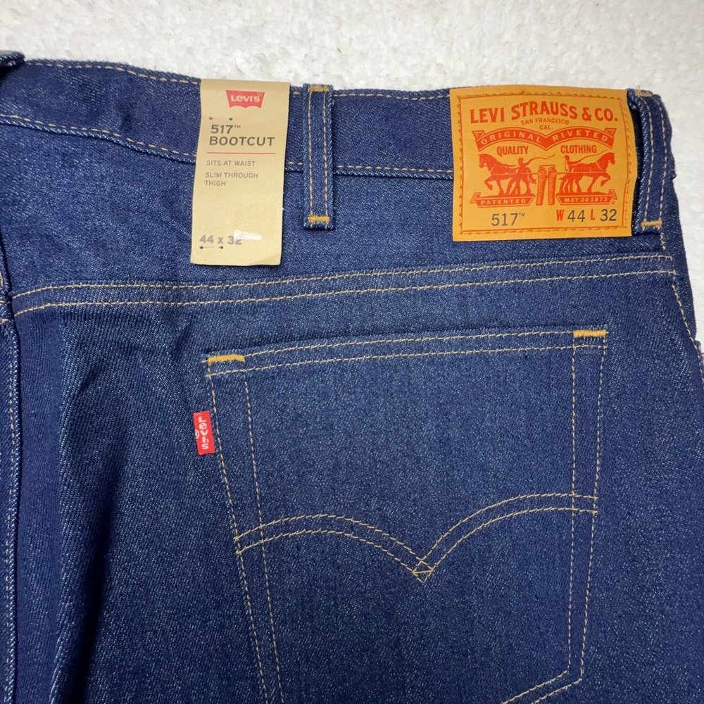Levis 517 Bootcut Mens Blue Denim Jeans 44x32 00517-2017 Waterless NWT